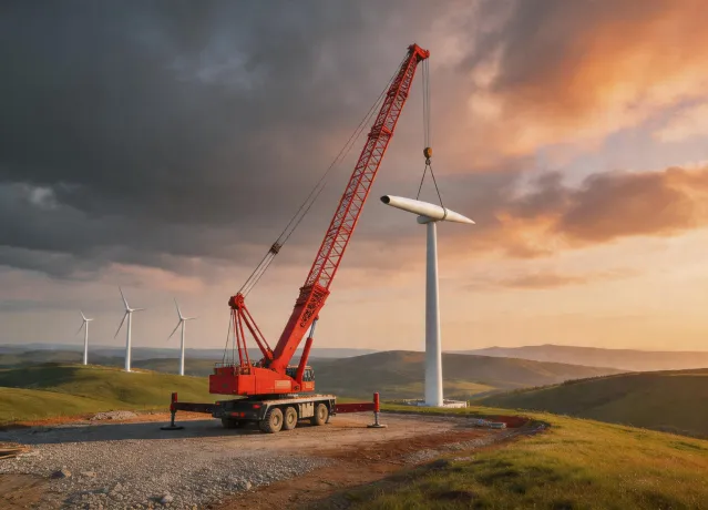 Tadano crane at wind farm